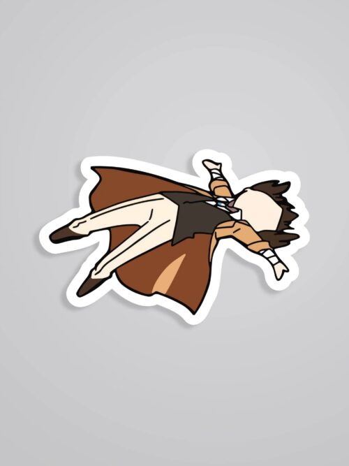 Dazai Falling Into Serenity Anime Stickers