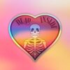 Dead Inside Holographic Laptop Mobile Stickee