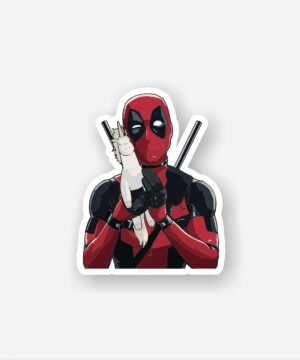 Deadpool Cuddling Sticker