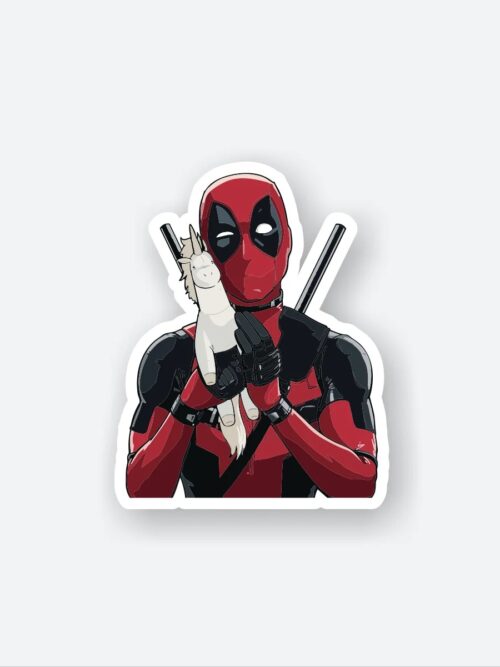 Deadpool Cuddling Sticker