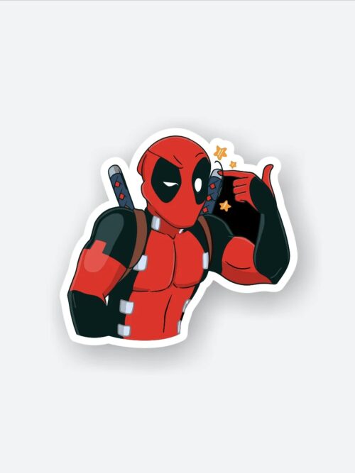 Deadpool Thinking Sticker