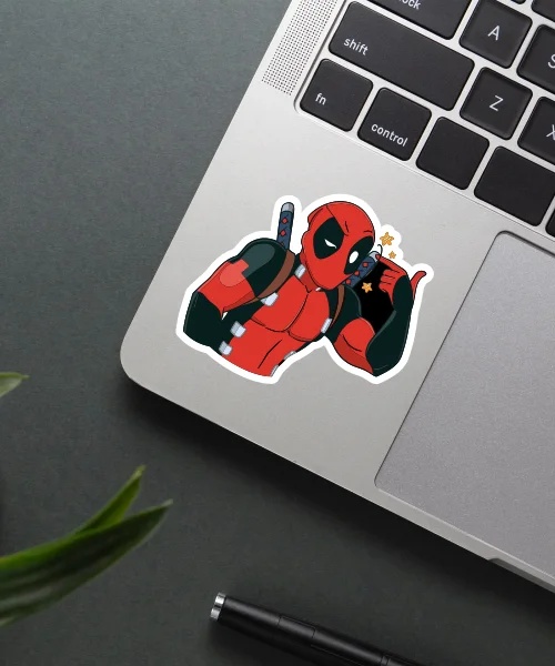 Deadpool Thinking Sticker