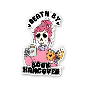 Death By Book Hangover Sticker Death By Book Hangover Sticker
