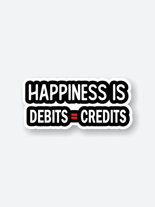 Debits Equals Credits Sticker