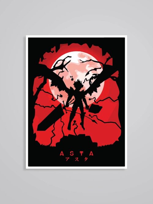 Demon Asta Silhouette Anime Stickers