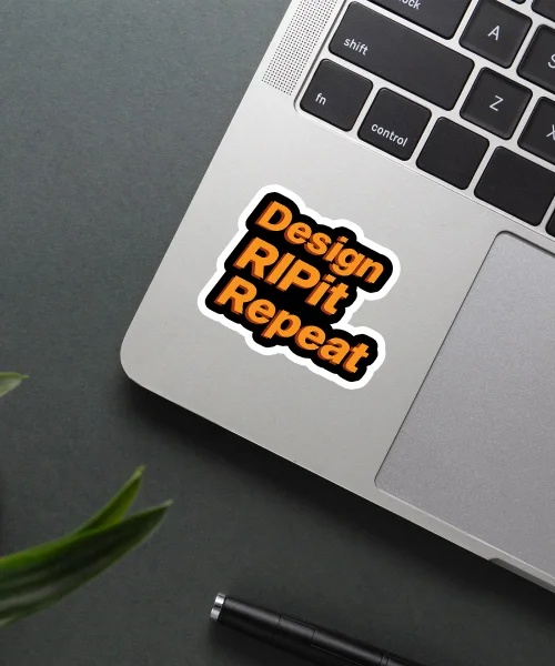 Design RIPit Repeat Sticker Design RIPit Repeat Sticker