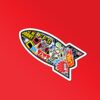 Designer Rocket Sticker