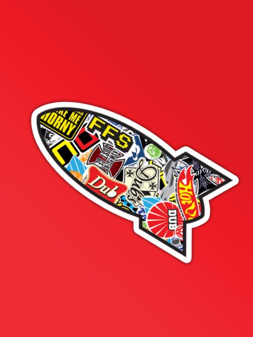 Designer Rocket Sticker