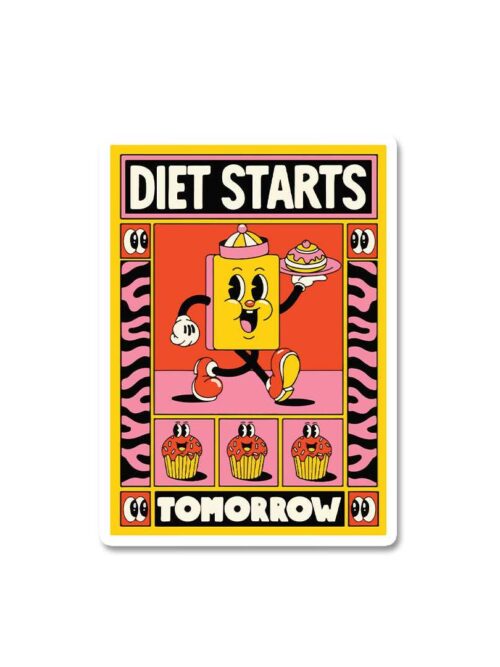 Diet Starts Tomorrow Sticker