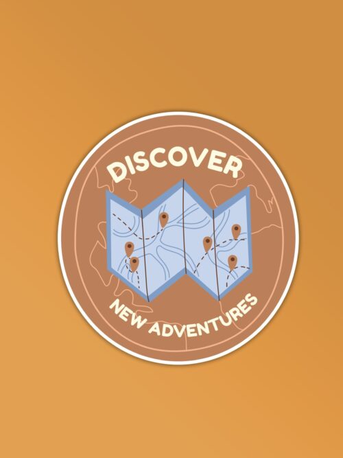 Discover New Adventures Sticker