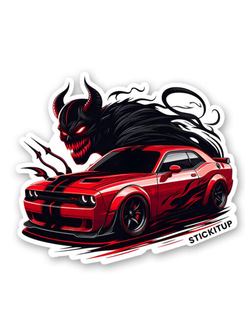 Dodge Demon Red Sticker