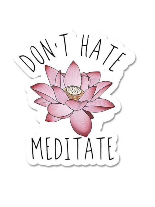 DonT Hate Meditate Sticker