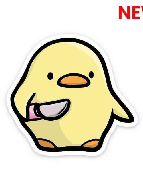 Duck With Knife Sticker