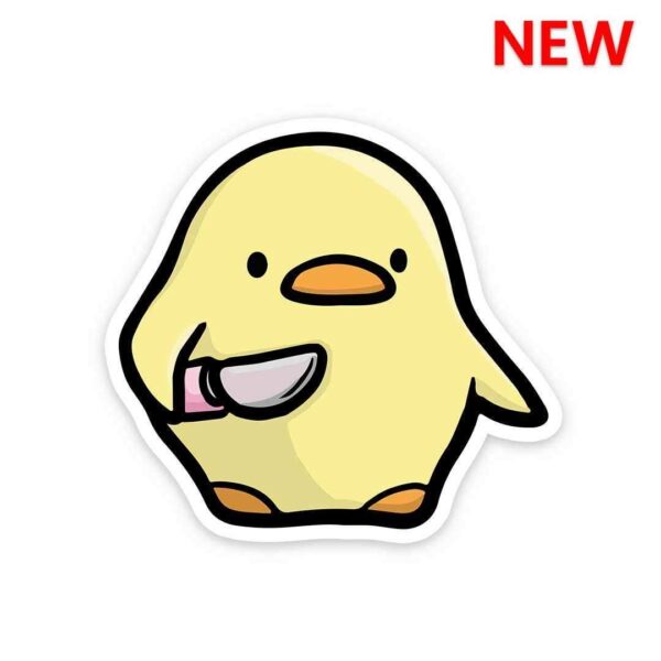 Duck With Knife Sticker Duck With Knife Sticker