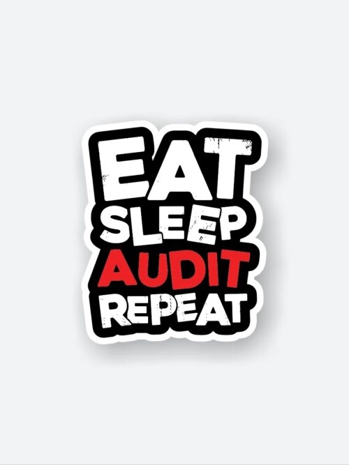 EAT SLEEP AUDIT REPEAT Sticker