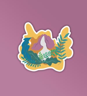 Earthy Girl Laptop Mobile Stickers