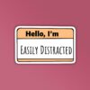 Easily Distracted Laptop   Mobile Sticker