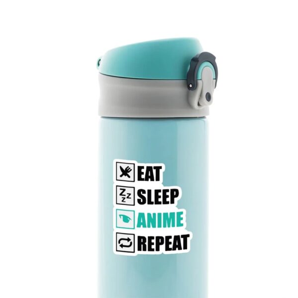 Eat Sleep Anime Repeat Anime Stickers