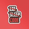 Eat Sleep Code Programmer Coding Sticker