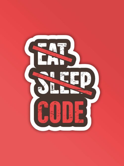 Eat Sleep Code Programmer Coding Sticker