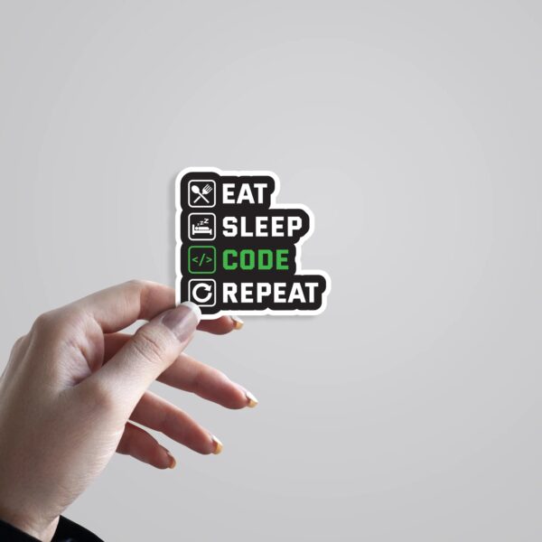 Eat Sleep Code Repeat Witty Stickers Eat Sleep Code Repeat Witty Stickers