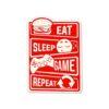 Eat Sleep Game Repeat Sticker