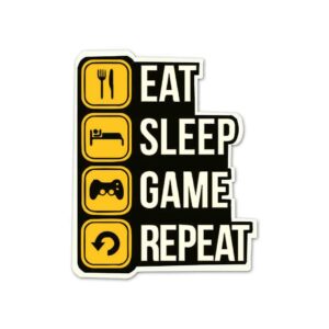 Eat Sleep Game V2 Sticker Eat Sleep Game V2 Sticker