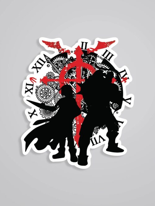 Edward Al In Black Silhouette Anime Stickers