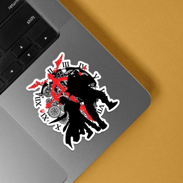 Edward Al In Black Silhouette Anime Stickers Edward Al In Black Silhouette Anime Stickers