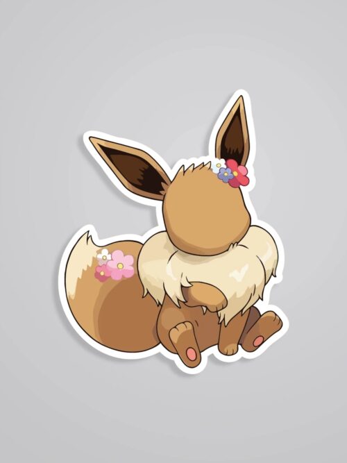 Eevee With Flower Crown Anime Stickers