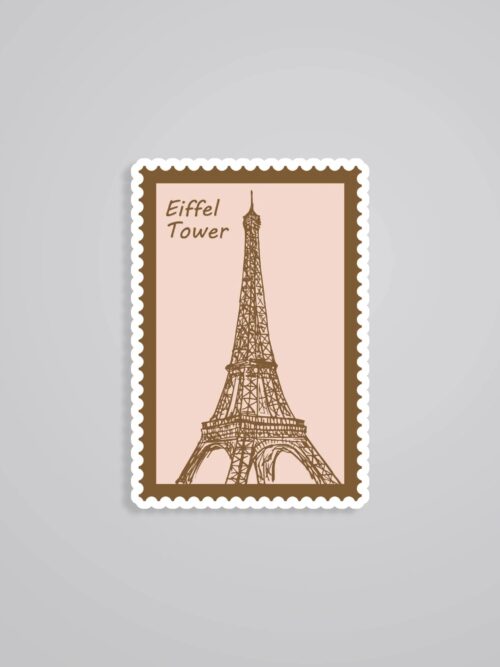 Eiffel Tower Stamp Travels Stickers