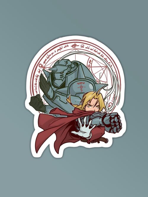 Elric Bros Full Metal Alchemist Laptop Mobile Stickers