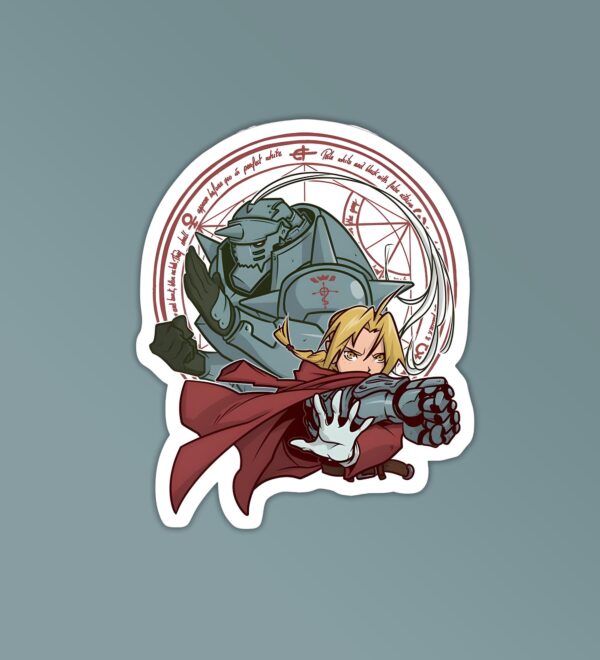 Elric Bros Full Metal Alchemist Laptop Mobile Stickers Elric Bros Full Metal Alchemist Laptop Mobile Stickers