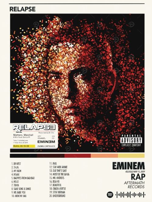 Eminem Relapse Music Poster
