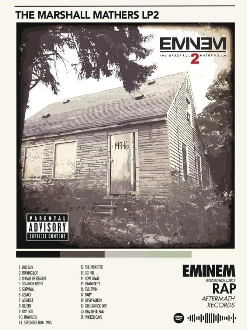 Eminem The Marshall Mathers LP Music Poster