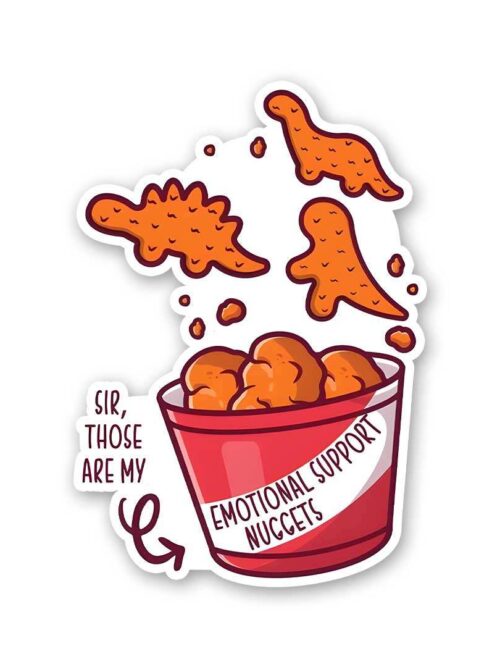 Emotional Support Nuggets Sticker