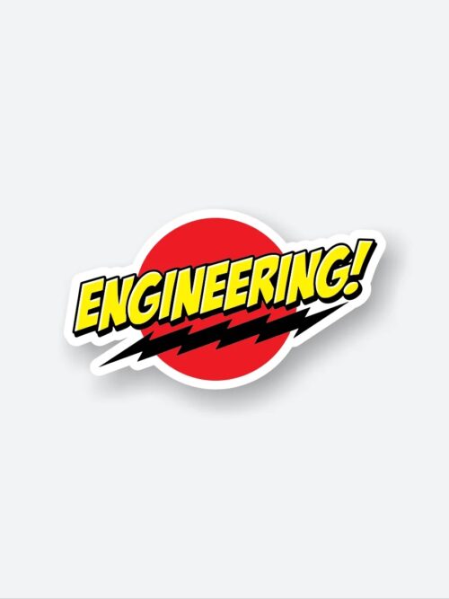 Engineering Comic Style Sticker