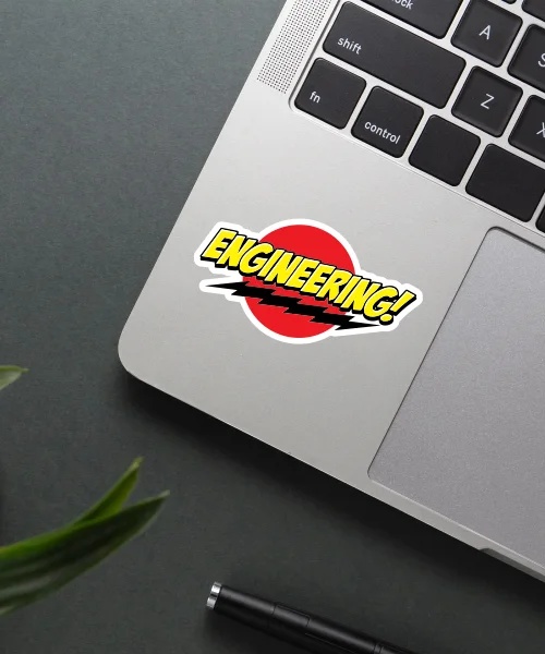 Engineering Comic Style Sticker
