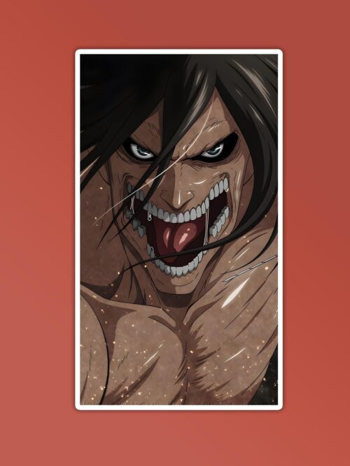 Eren Yeager Titan Laptop Mobile Stickers