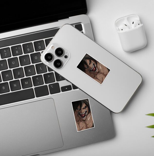 Eren Yeager Titan Laptop Mobile Stickers Eren Yeager Titan Laptop Mobile Stickers