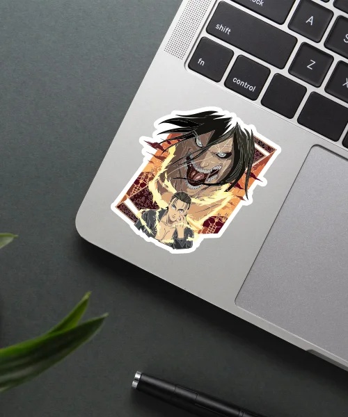 Eren Attack Titan Sticker Eren Attack Titan Sticker