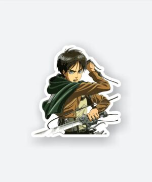 Eren In Battle Gear Sticker Eren In Battle Gear Sticker