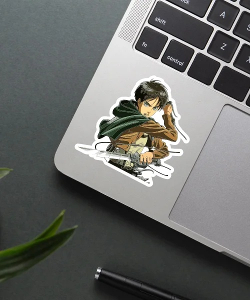 Eren In Battle Gear Sticker Eren In Battle Gear Sticker