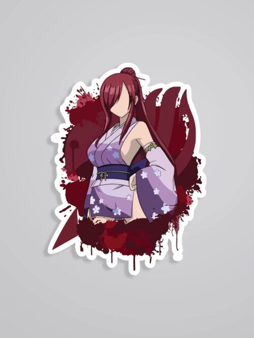 Erza Scarlet In Yukata Anime Stickers