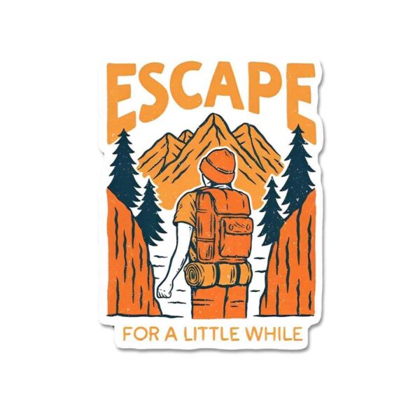 Escape For A Little While Sticker