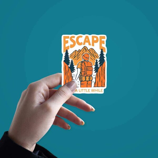 Escape For A Little While Sticker