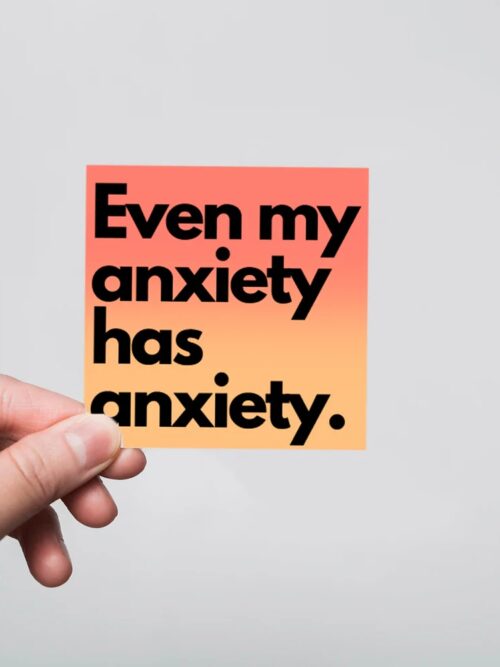 Even My Anxiety Has Anxiety Witty Stickers