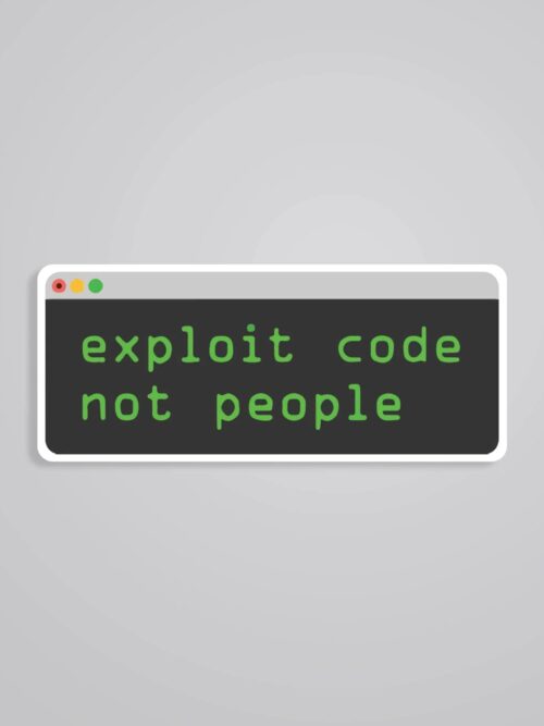 Exploit Code Not People Witty Stickers