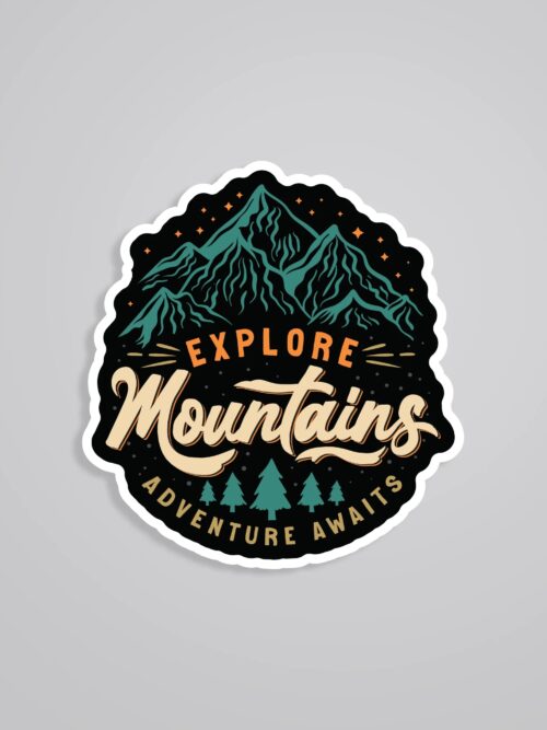 Explore Mountains Adventure Awaits Travels Stickers