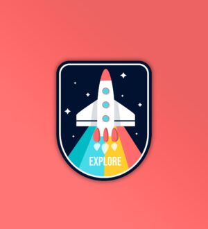 Explore The Space Sticker Explore The Space Sticker